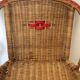 Fauteuil enfant des années 60, osier
