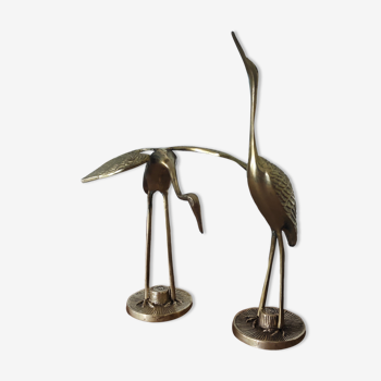 2 brass birds