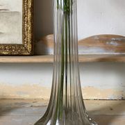 Vase en verre soliflore années 50-60