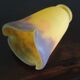 TULIP corolla - yellow-orange-brown marbled glass MULLER FRERES LUNEVILLE