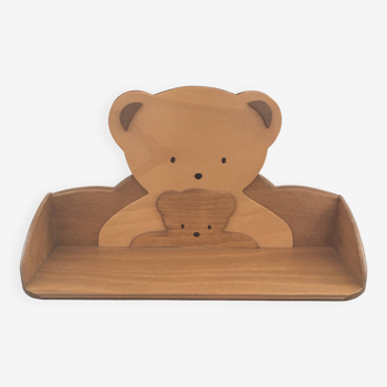 Vintage teddy bear shelf