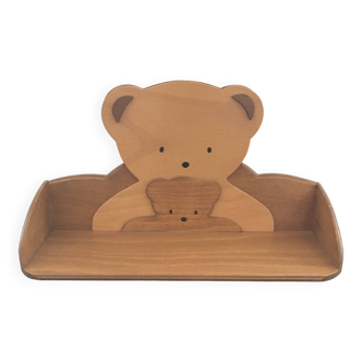 Vintage teddy bear shelf
