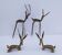 four vintage brass gazelle antelope sculptures