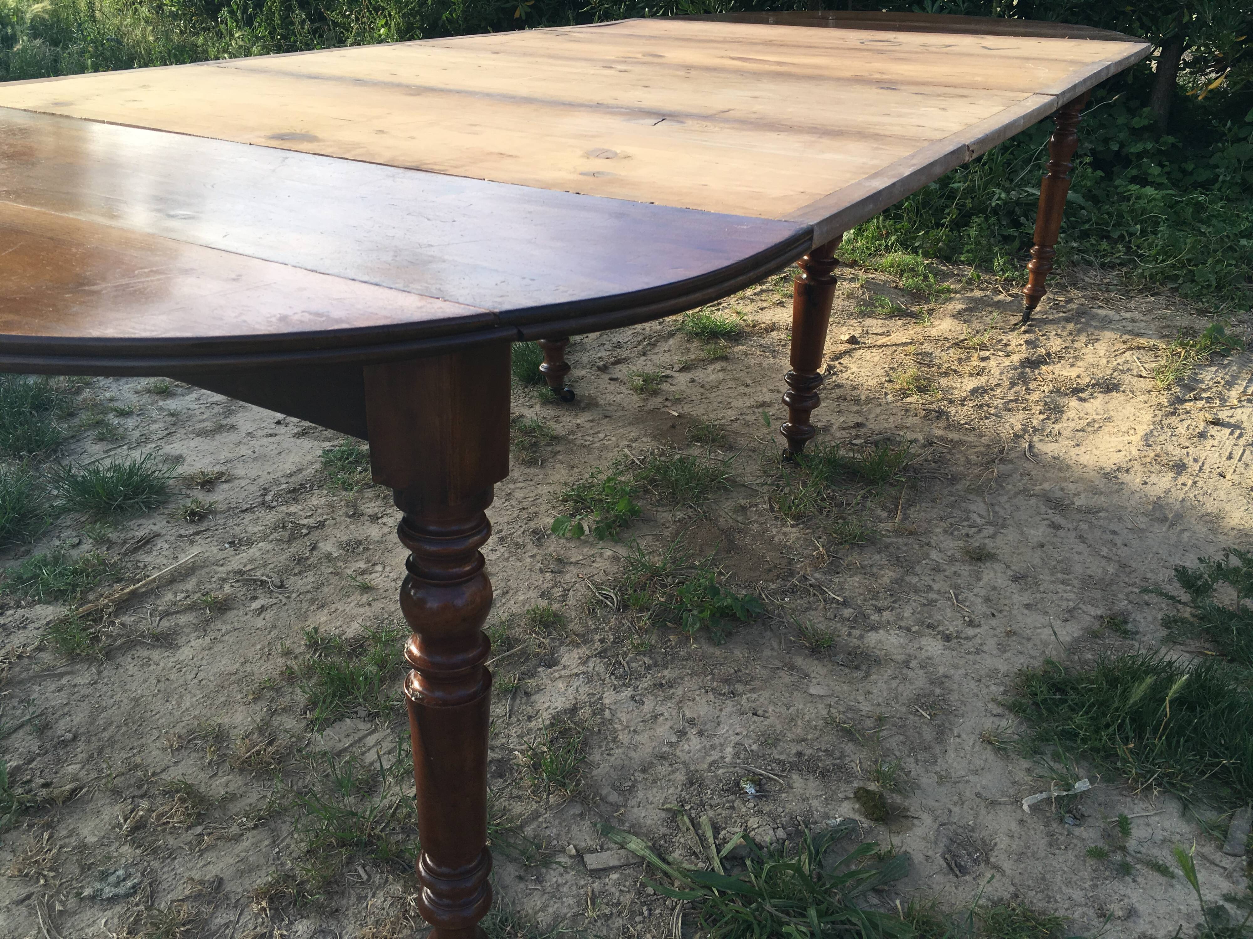 Walnut table 6 feet with extensions 3m