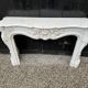 Remarkable Louis XV Style Fireplace In White Carrara Marble Circa 1880