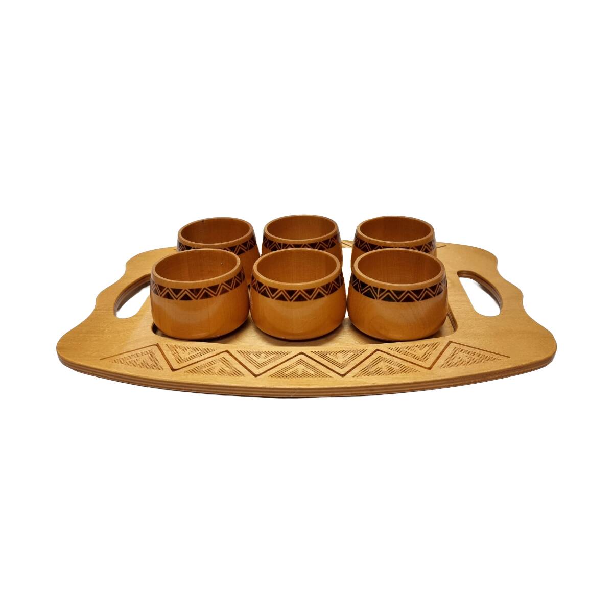 Vintage Cup Holders With Tray, 1970s
