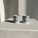 Set of 2 Scandinavian liqueur glasses or cups