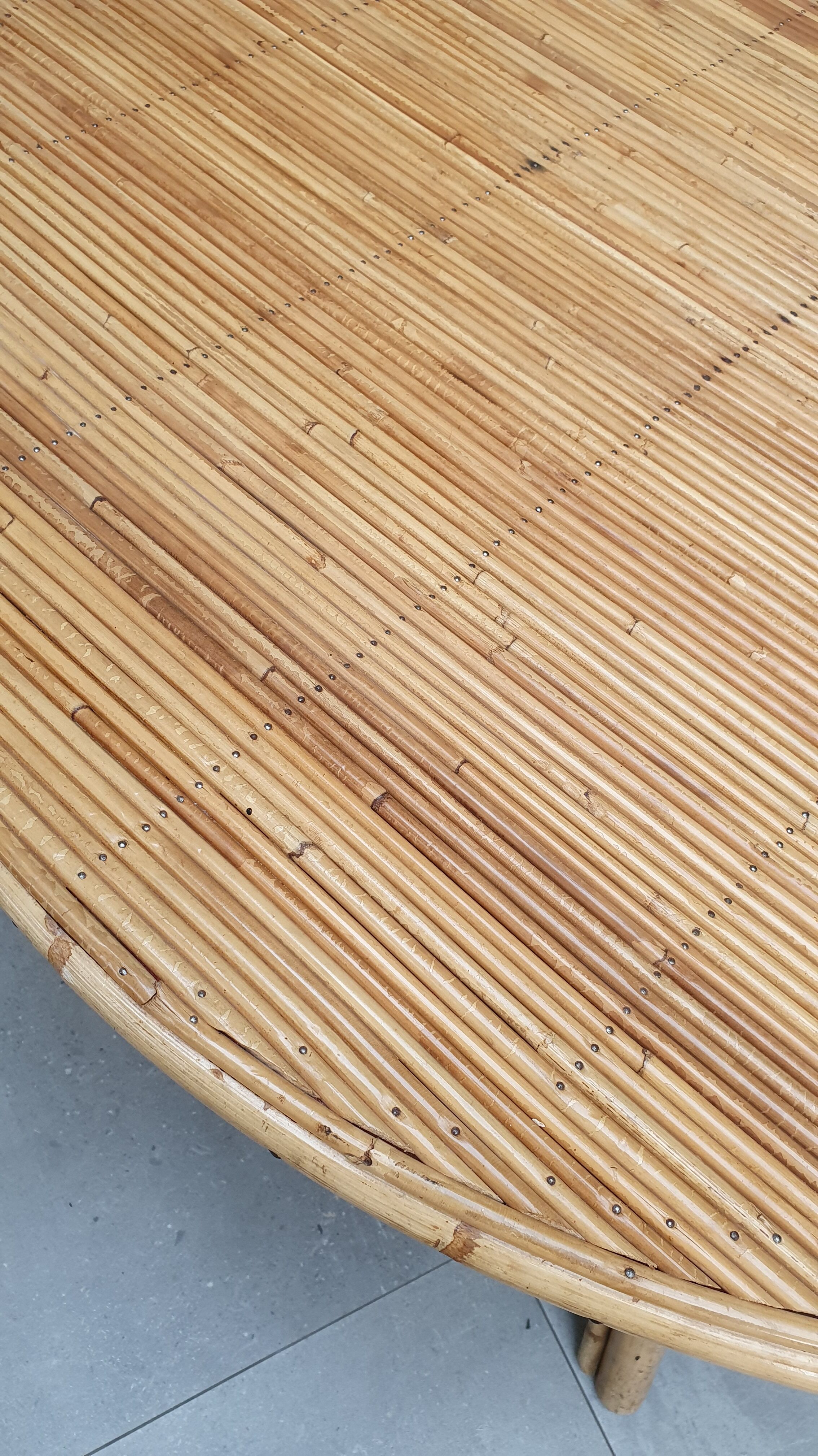 Rattan dining table from the 60s