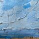 HST painting "Countryside landscape" Fields and valley in summer