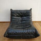 Togo in black leather by Ligne Roset