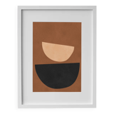 Framed abstract painting