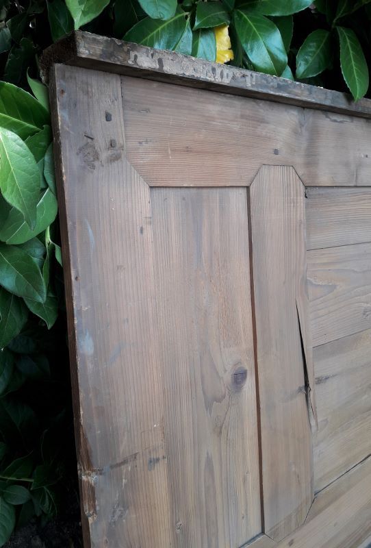 Woodwork 89x172cm painted 3 panels, 19th