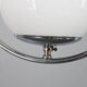 Czechoslovak Art Deco chrome chandelier with opaline glass, 1930s