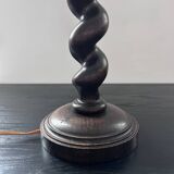 Turned wooden lamp base