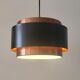 Fog & Mørup Saturn pendant lamp by Jo Hammerborg in copper & black, Danish design