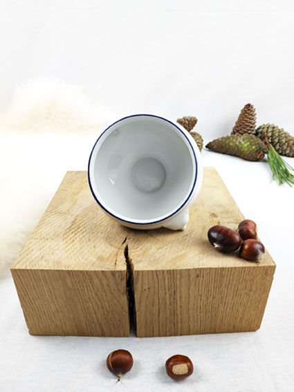 Antique porcelain bowl with ear