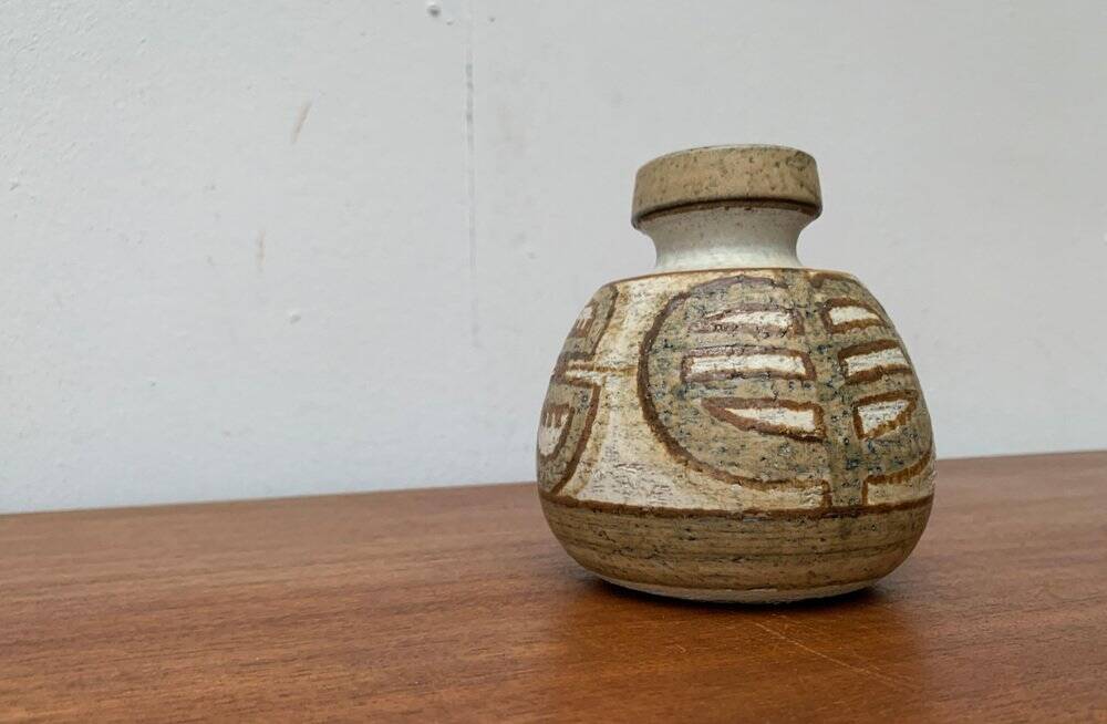 Mid-century Danish ceramic studio vase by Søholm, 1960s.