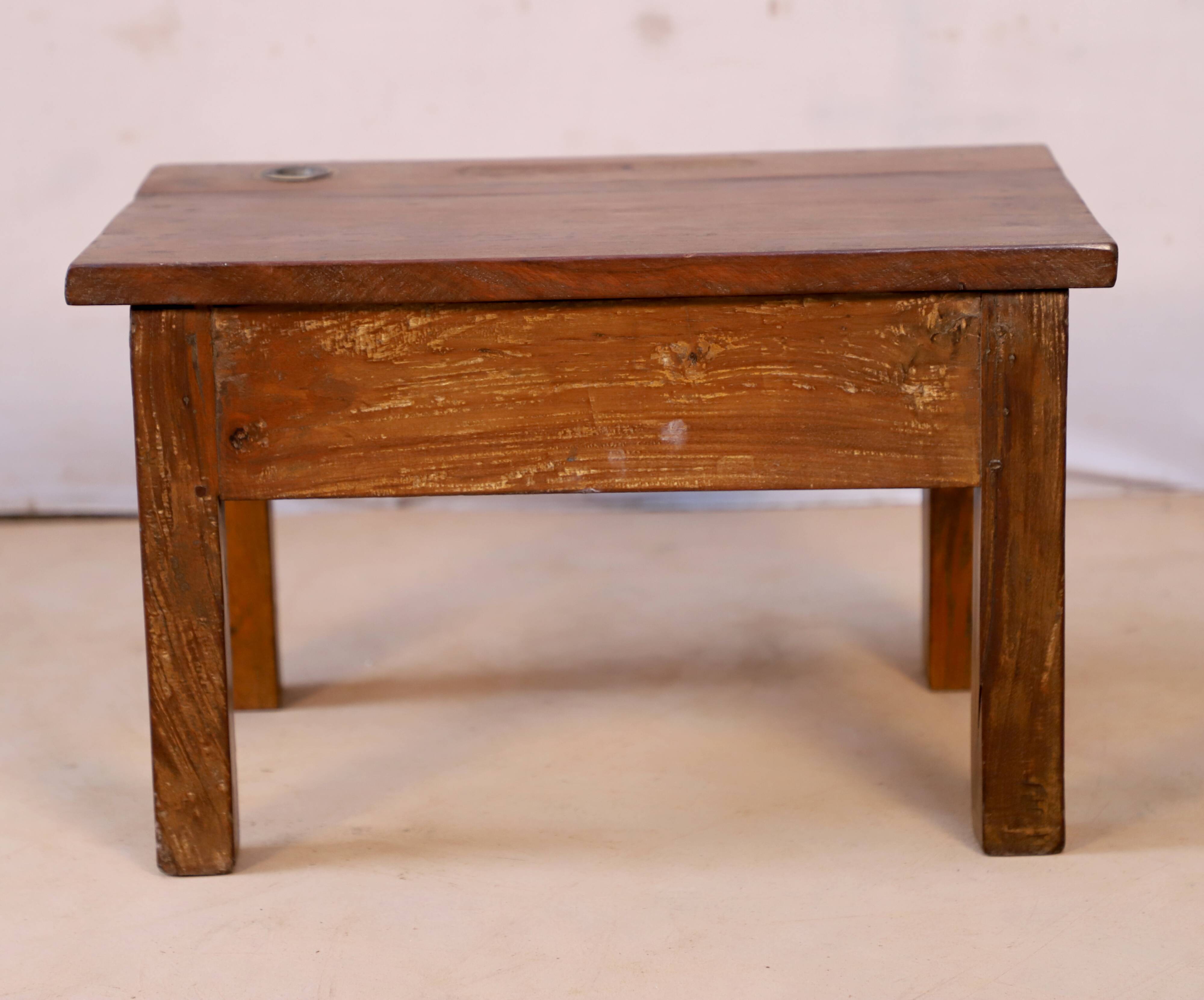 Bedside table - side table in natural burmese teak