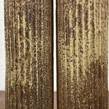 Klaus Lehmann, postmodern brutalist German pottery, sculpted column vase, 1981, ceramic