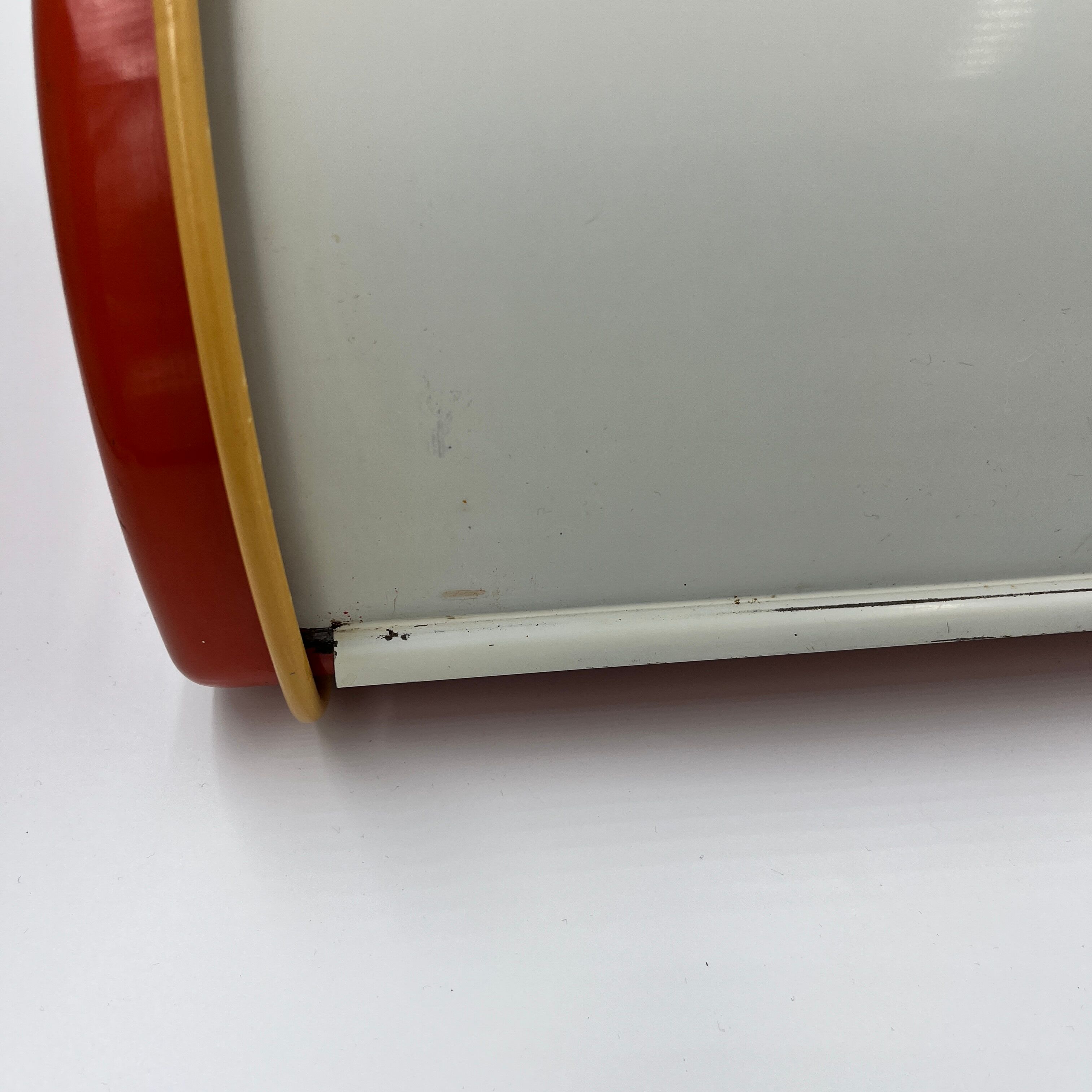 Vintage metal bread box