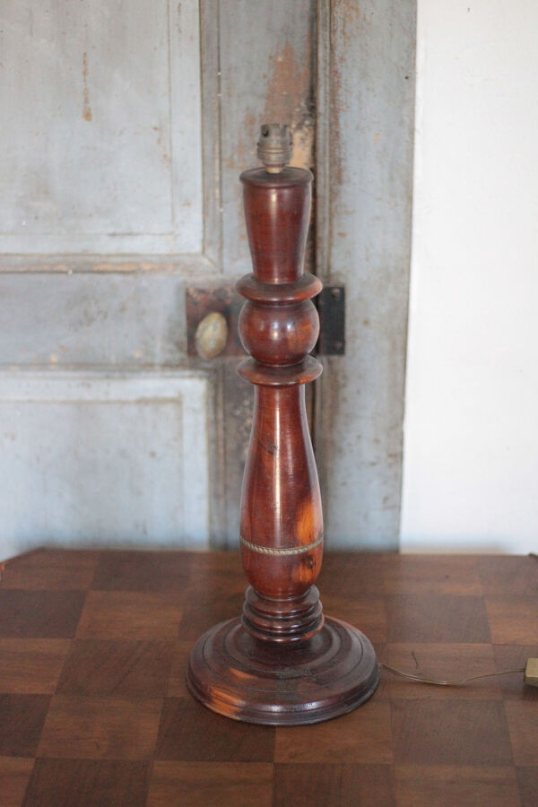 Pied de lampe bois, lampe à poser, lampe bois, lampe d'appoint, éclairage