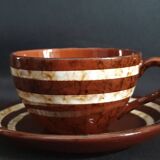 "Mary" Sarreguemines trio of cups