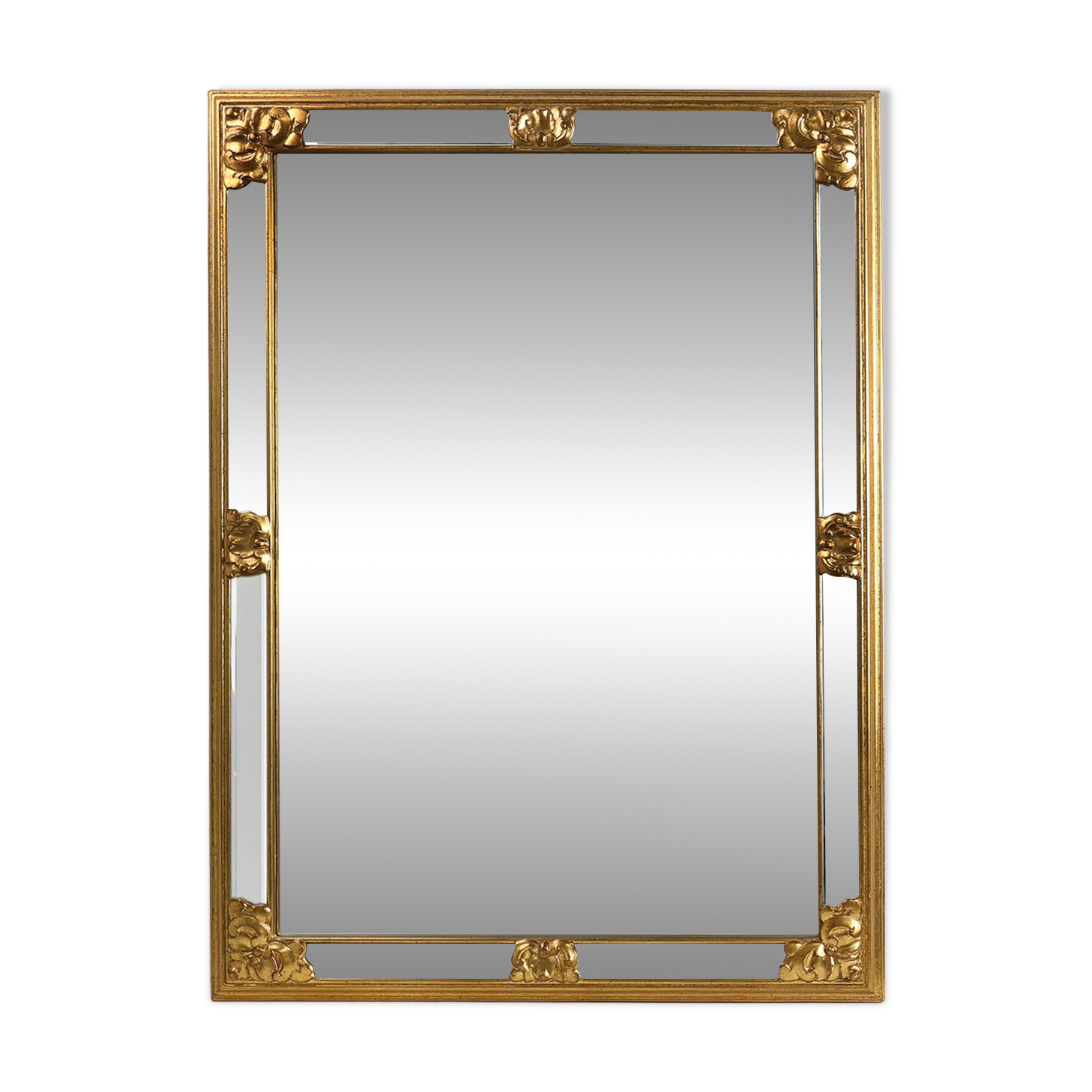Richly ornamented Mirror by Deknudt, Belgium ca. 1950