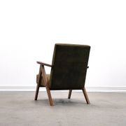 Mid Century Easy Chair Model B - 310 Var in Forest Green Velvet