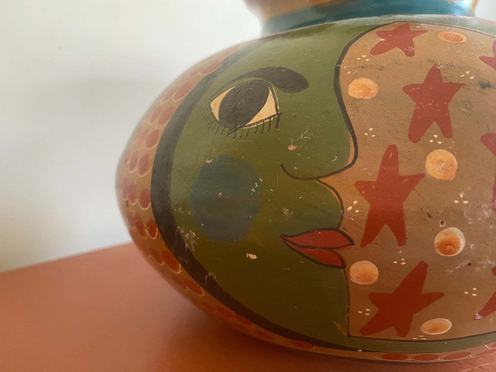 Vintage 90's Mexican ceramic vase