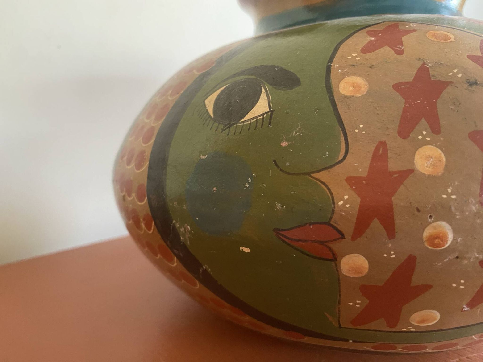 Vintage 90's Mexican ceramic vase