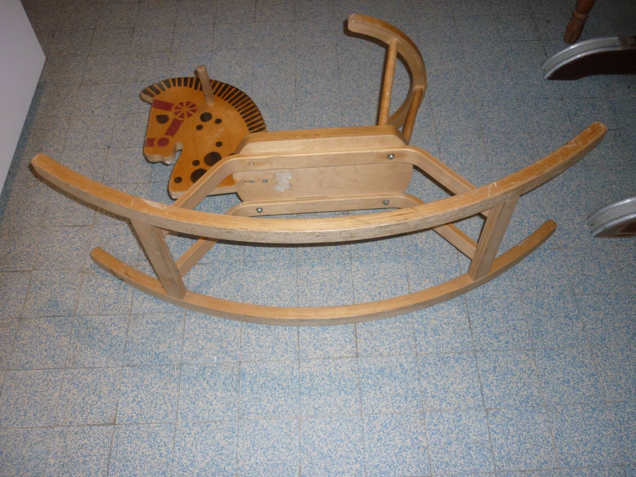 Vintage wooden rocking horse