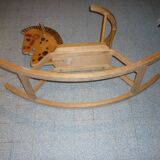 Vintage wooden rocking horse