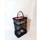 Mini bar or portable bottle holder in black rattan
