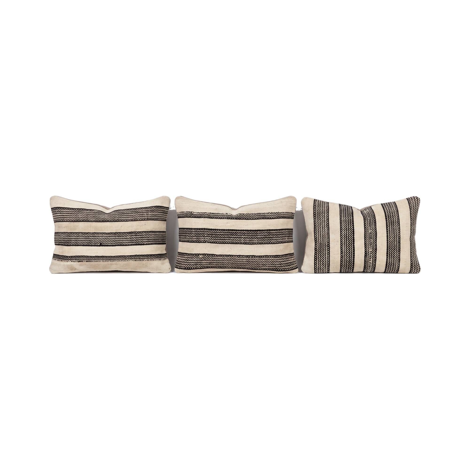 Set of 3 vintage kilim cushion covers 40x60 cm