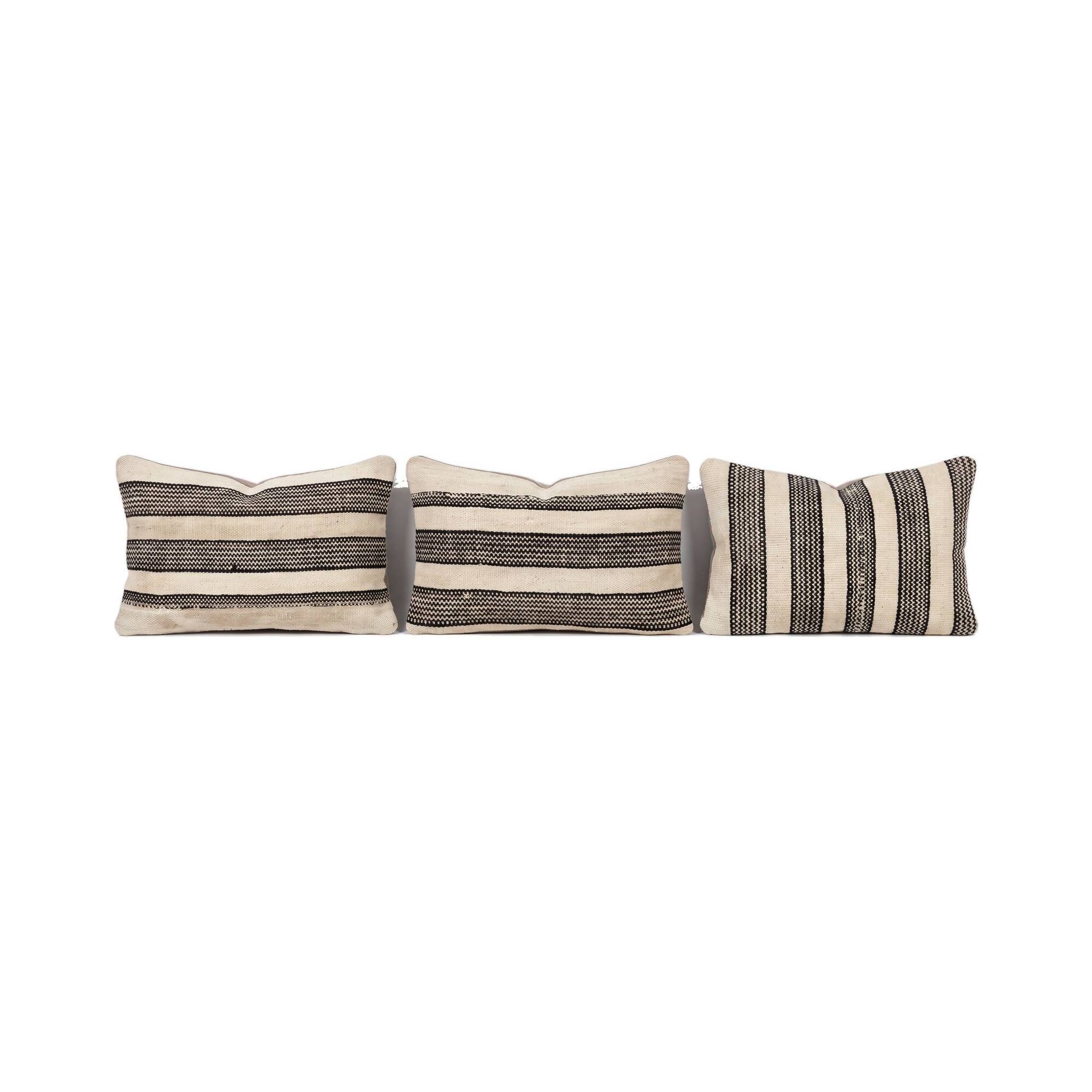 Set of 3 vintage kilim cushion covers 40x60 cm