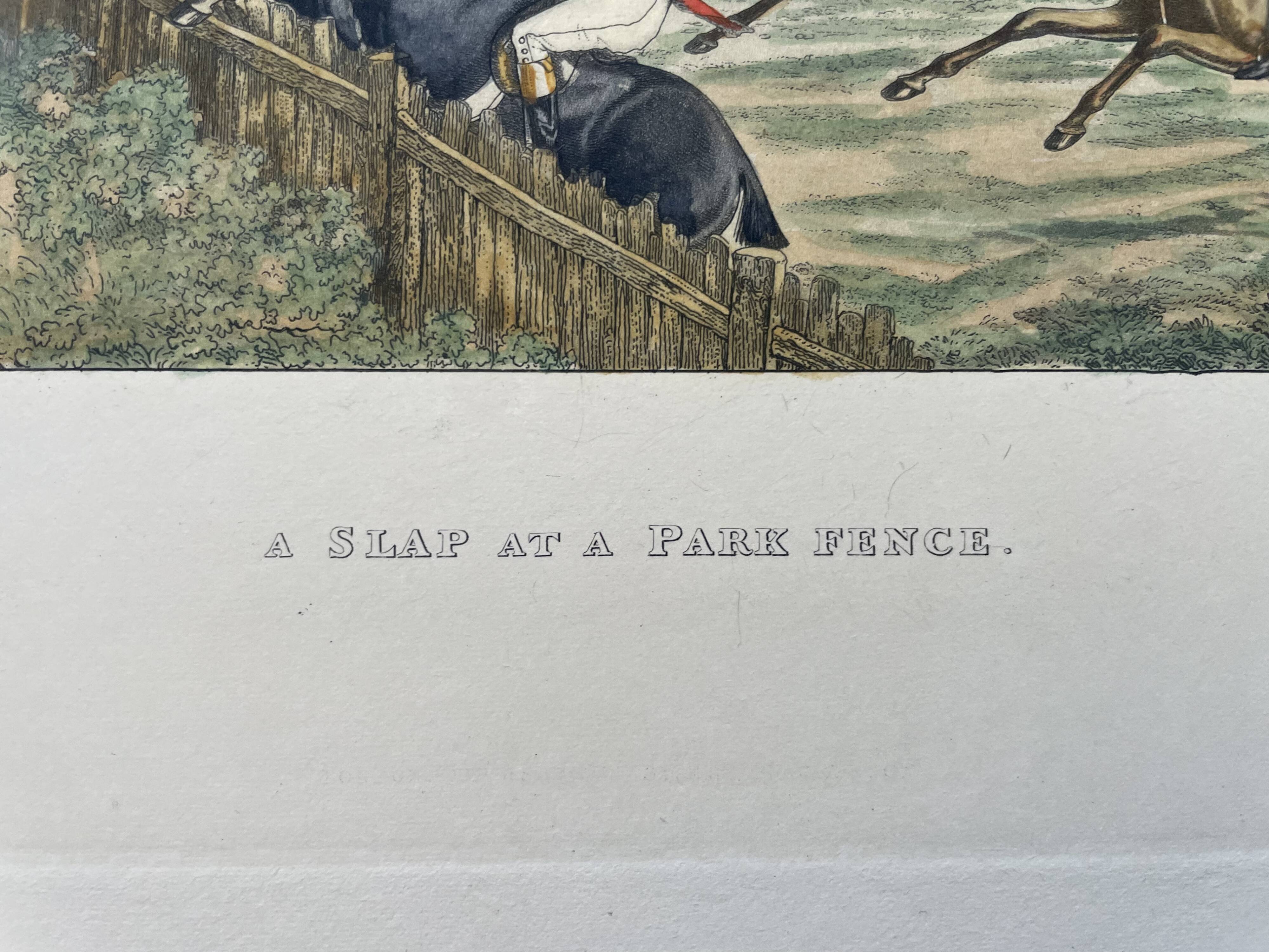 Old English engraving / court hunting