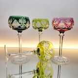 Box of 4 Val Saint Lambert "Berncastel" no. 204 Roemer glass – Belgium 1905