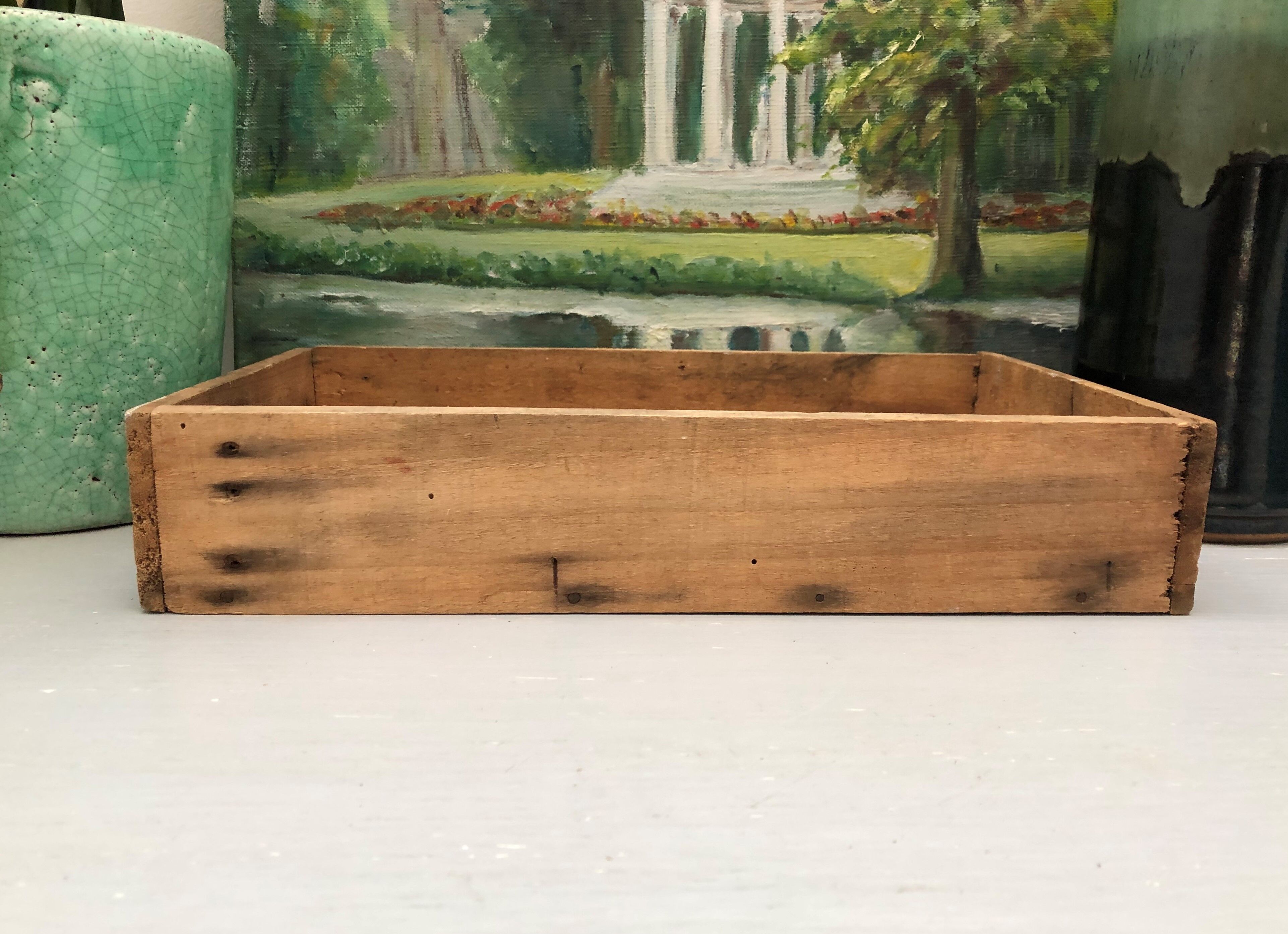 Old wooden box industrial