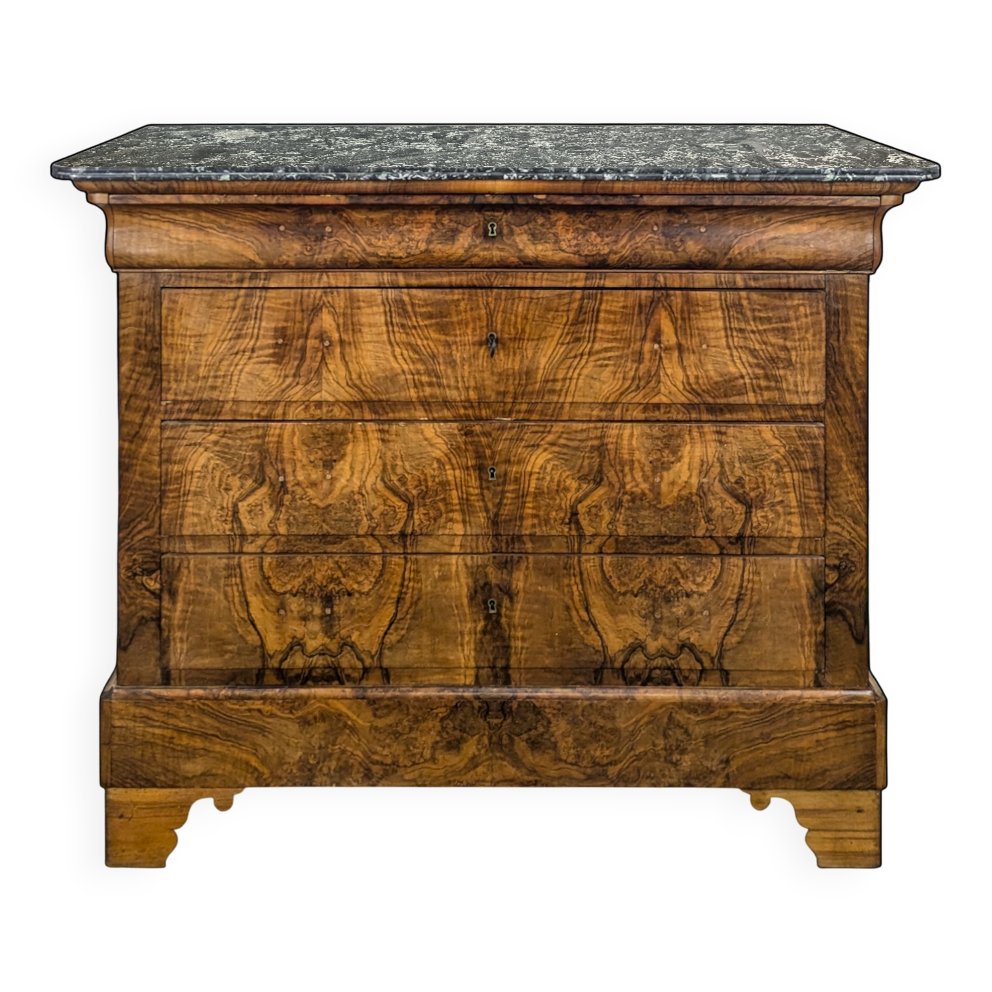 Commode Louis Philippe en acajou flammé