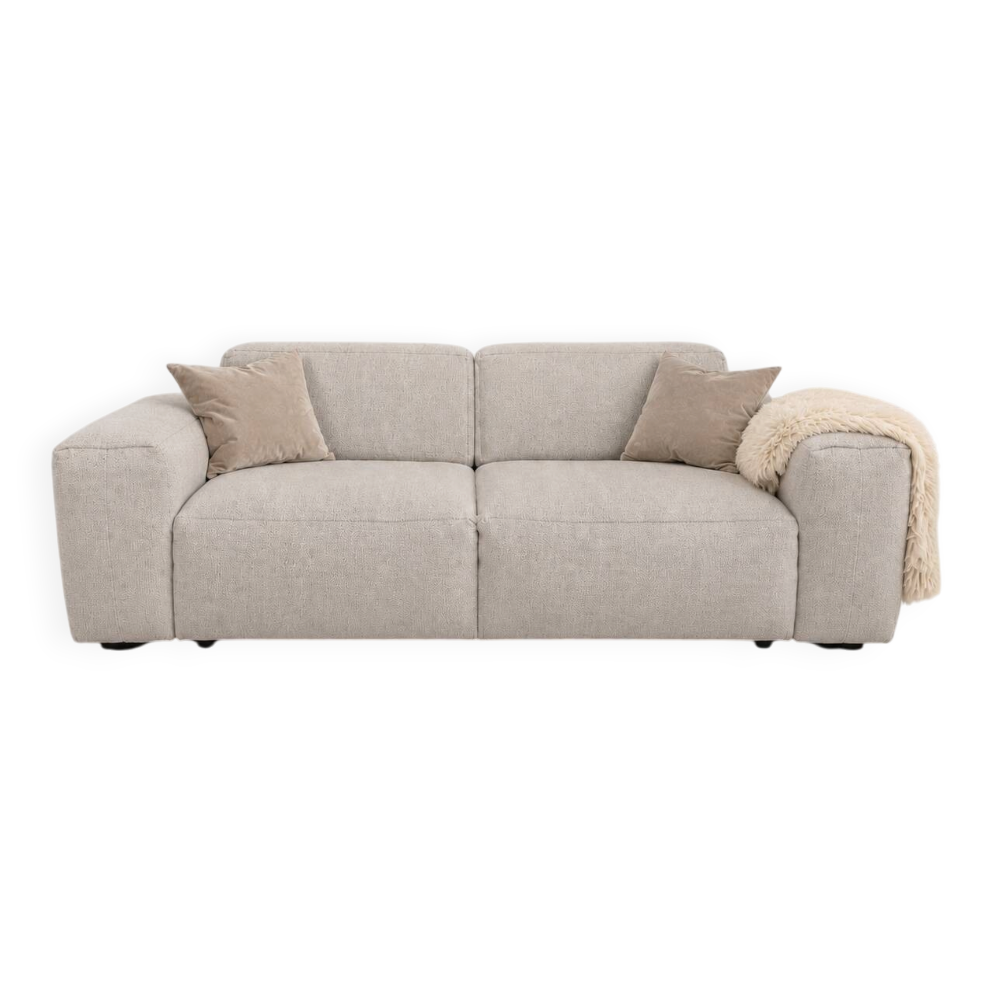 Canapé Posada Habitat – 3 seats – grey-beige mottled fabric