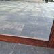 Big rosewood wall vintage mirror, 1970s