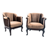 A pair of antique armchairs, Northern Europe, around 1890.
