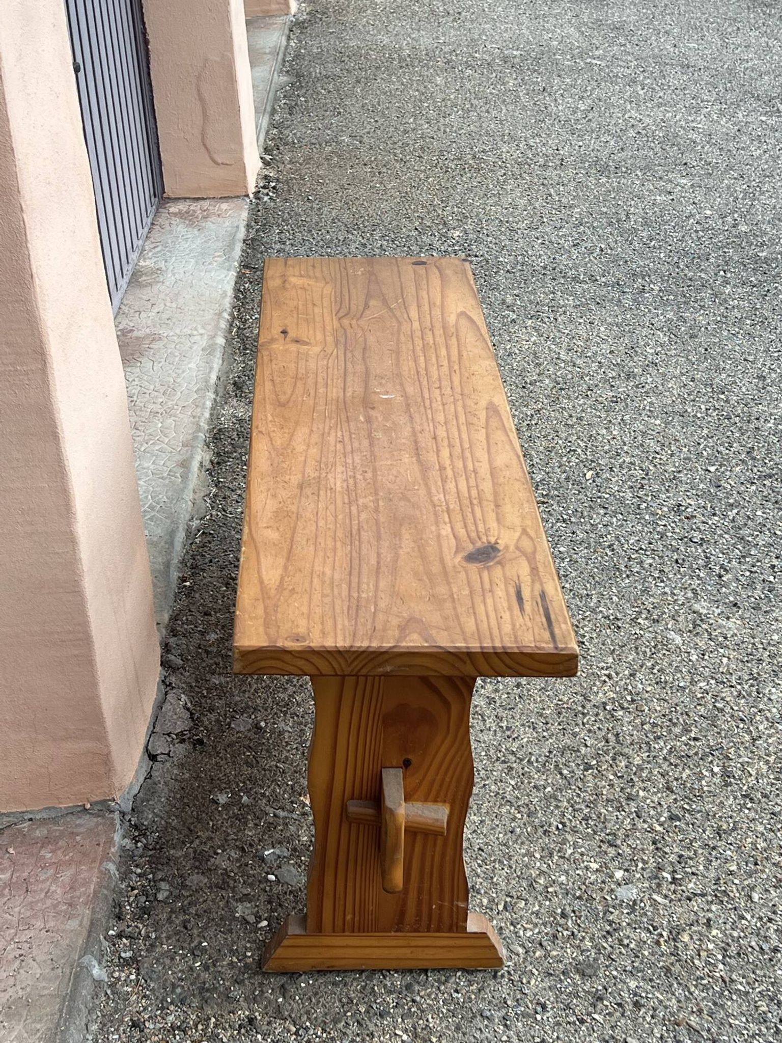 Banc en bois massif travail artisanal français 113cm