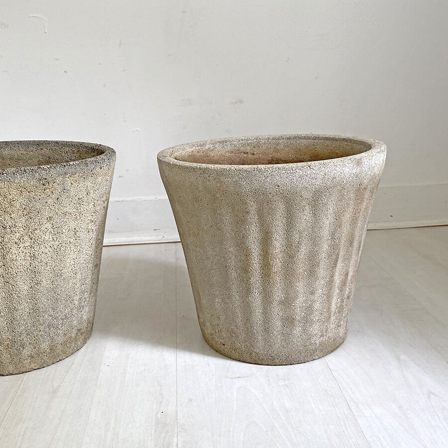 Set of 3 garden pots in Fibrocement 70's