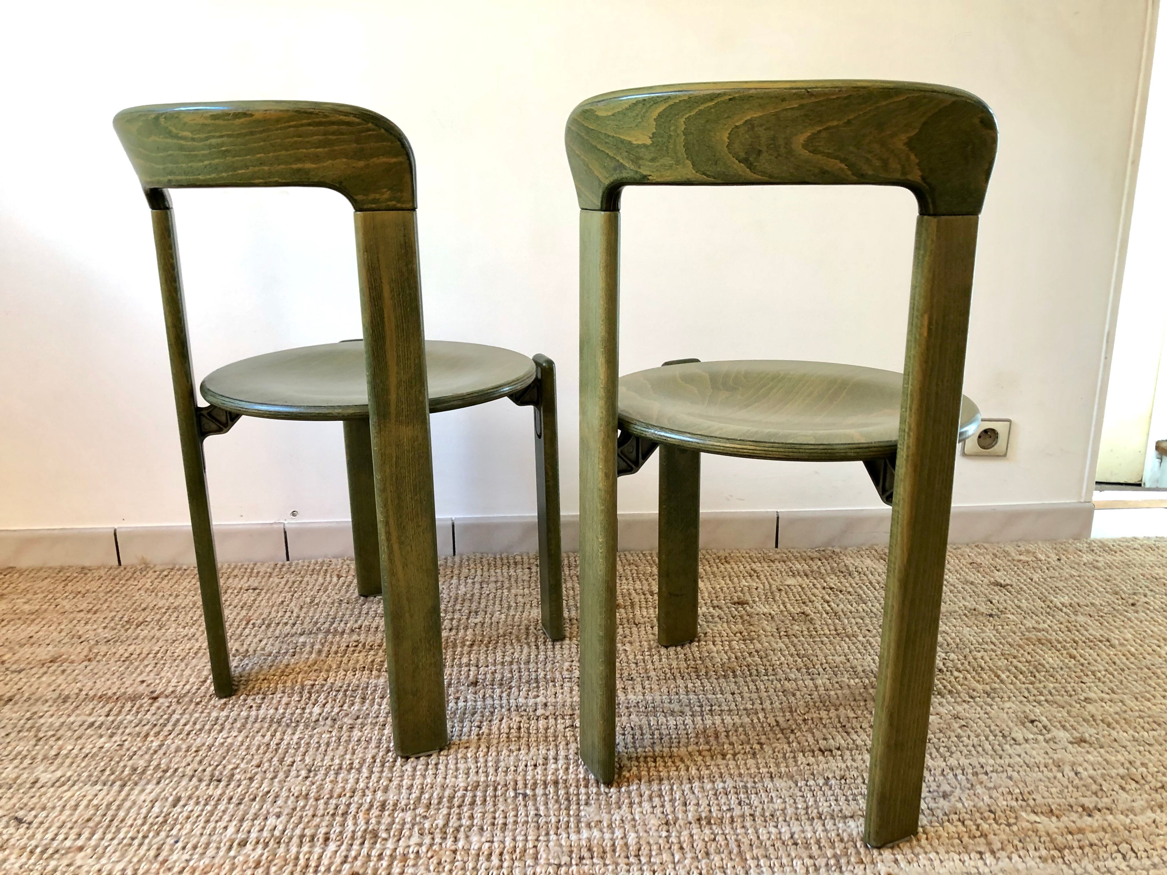 Set of 2 Bruno Rey design chairs