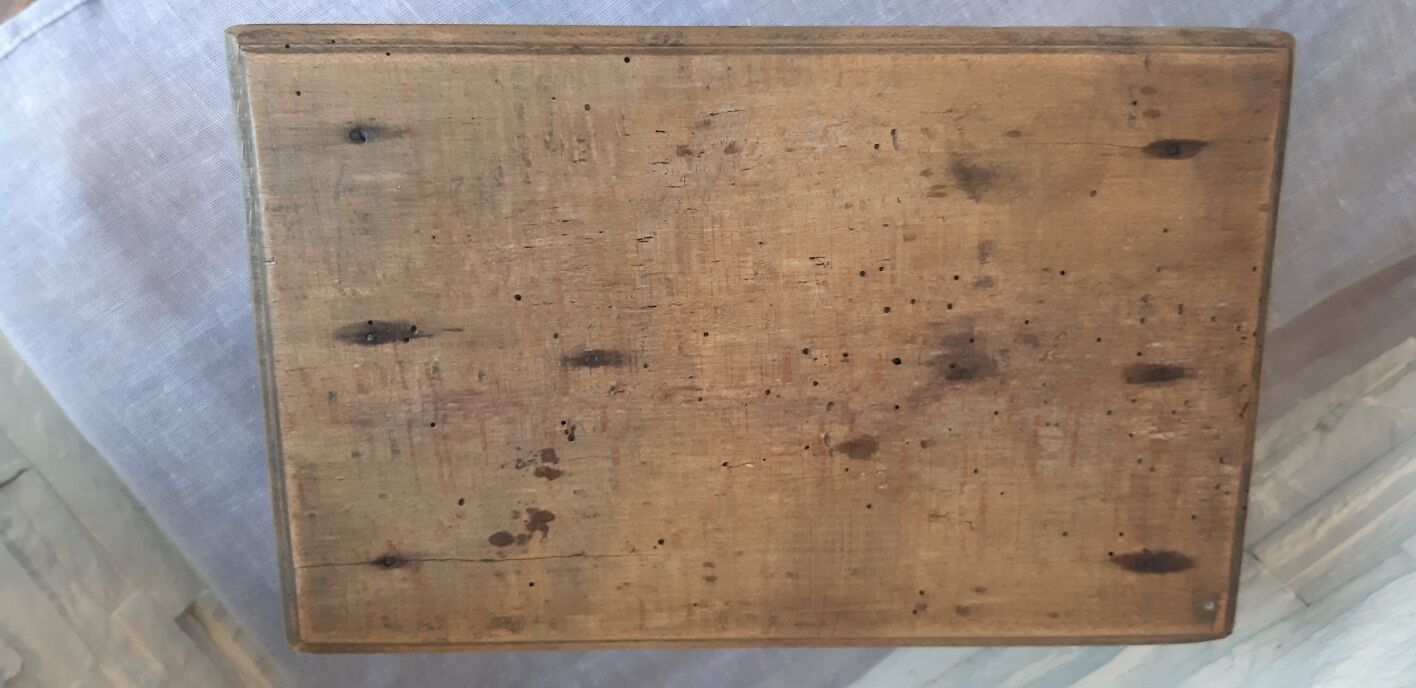 Wooden bench rests feet