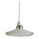 Suspension ancienne en opaline et porcelaine