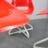 1960s Miroslav Navratil Set of Eight Fiberglass Chairs for Vertex, Czechosl