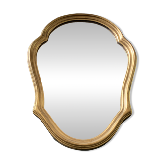 Oval gilded wood mirror