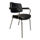 Fauteuil Vintage Design Rétro Skaï Noir